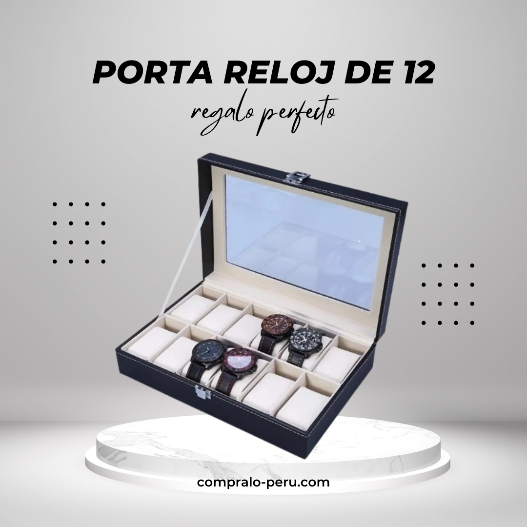 Estuche Porta Reloj Para 12 Caja Relojero - PRLJ2