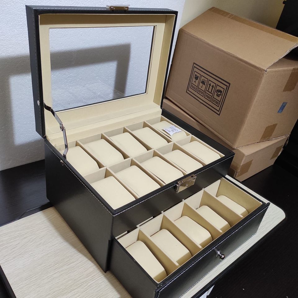 Caja Organizador de 20 Relojes + Lalave