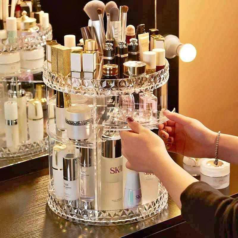 Organizador Maquillaje Cosmeticos De Rotación Acrílico 360°