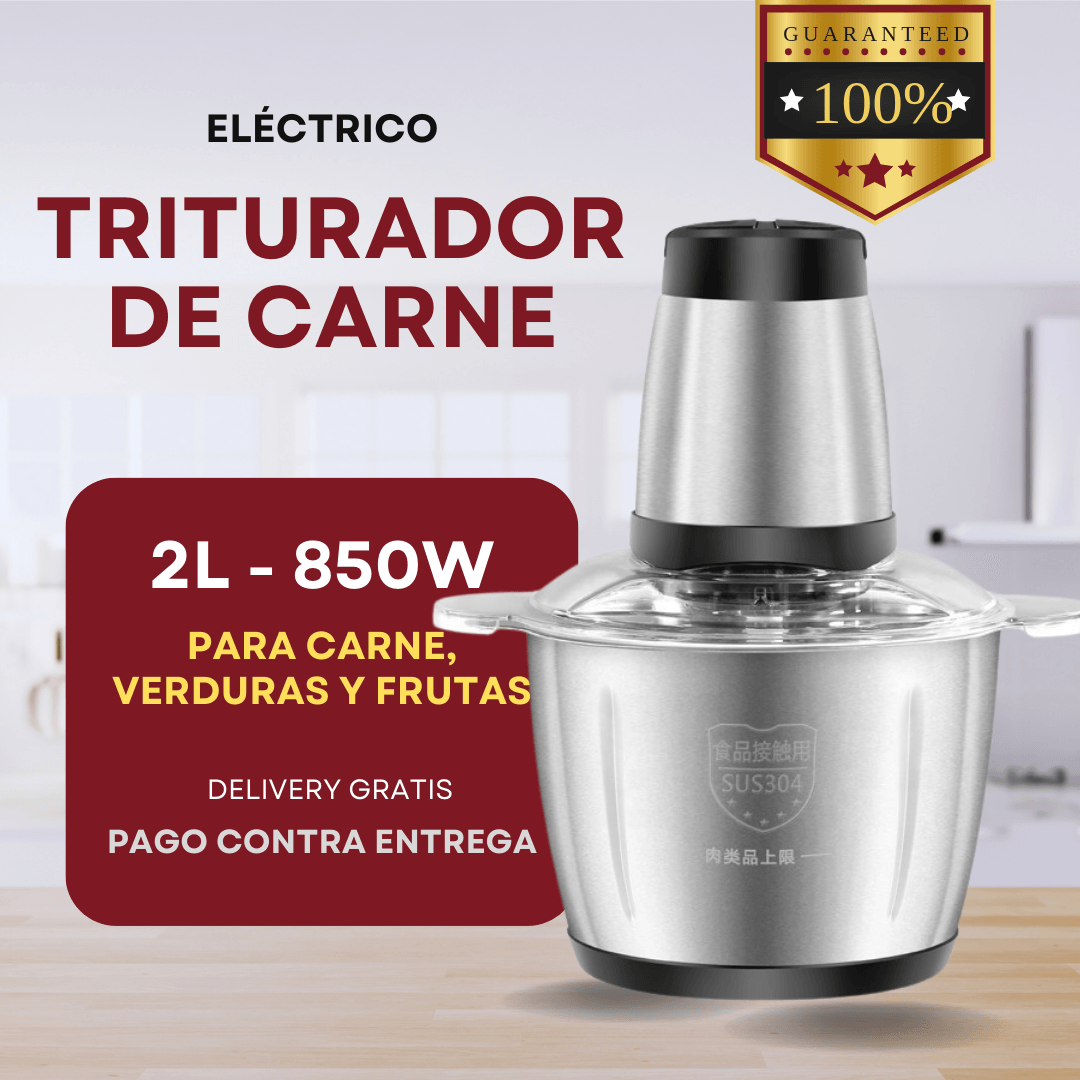 Trituradora de Alimentos 3L 1200w Carne Frutas