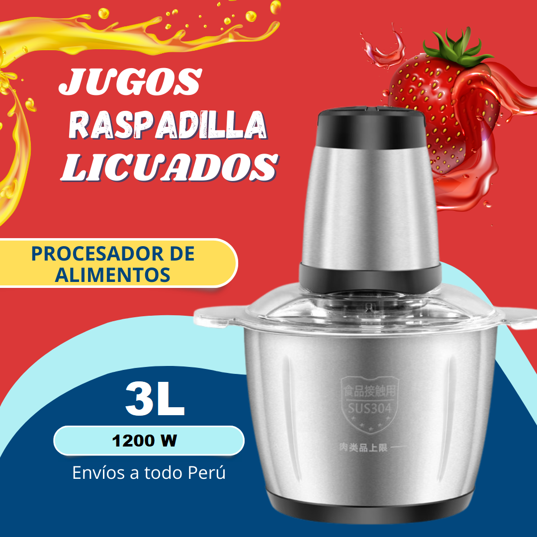 Triturador de Carne Verduras Moledor 3L