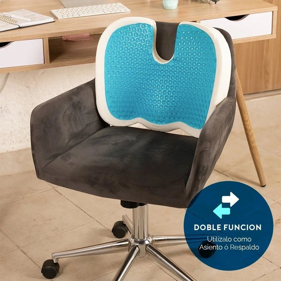 Cojin Gel Ortopédico C/memoria Viscoelástica + Funda Asiento U - SC002