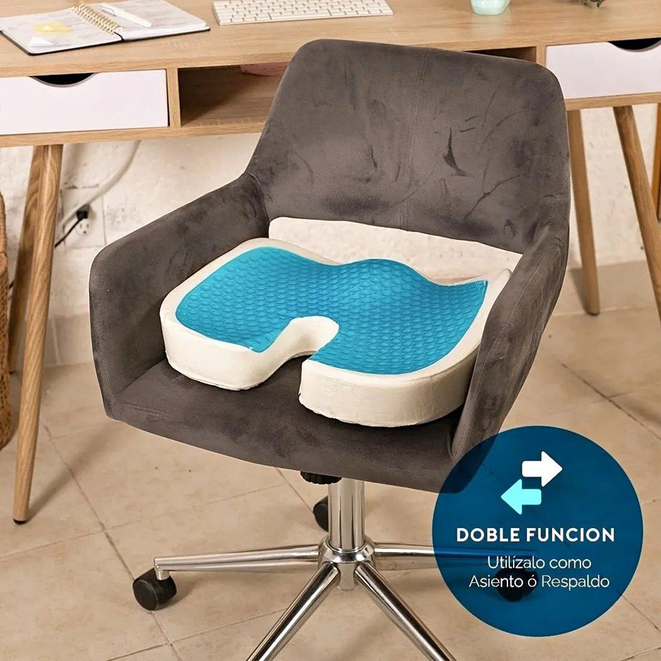 Cojin Gel Ortopédico C/memoria Viscoelástica + Funda Asiento U - SC002