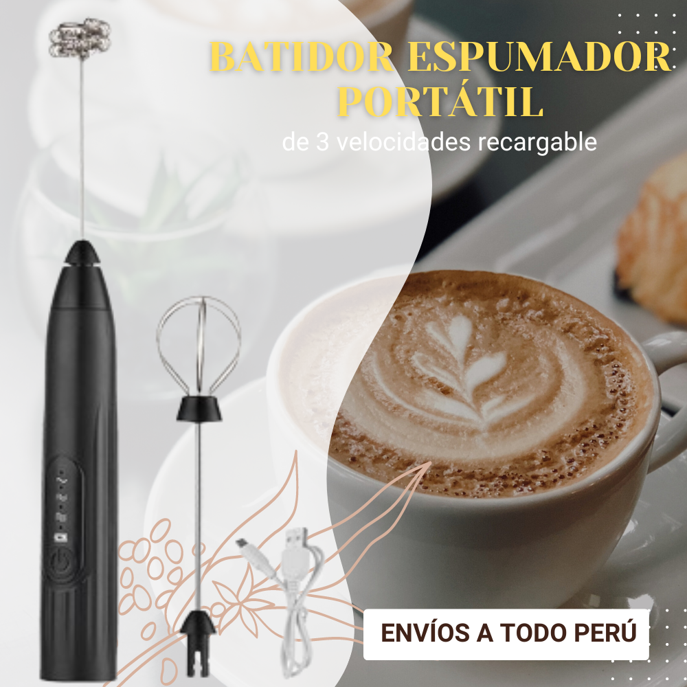 Batidora Portátil 3 Velocidades Eléctrica Recargable MOD 1