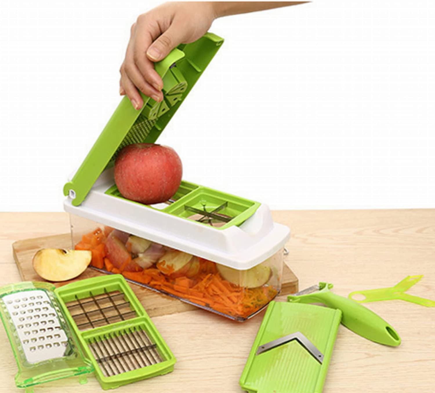 Cortador de verduras , Pica Todo Cocina One Step Precision Cutting Todo 5 En 1 - compralo-peru