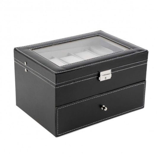 Caja Organizador de 20 Relojes + Llave