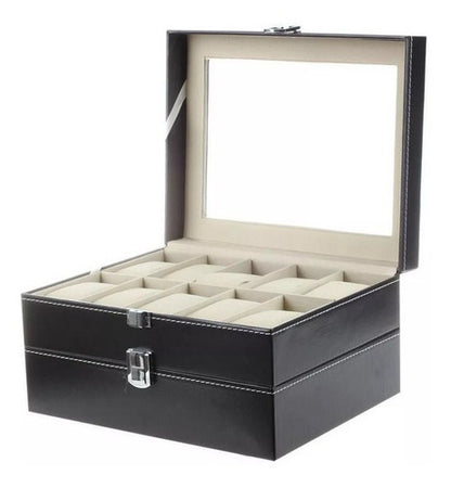 Caja Organizador de 20 Relojes + Lalave
