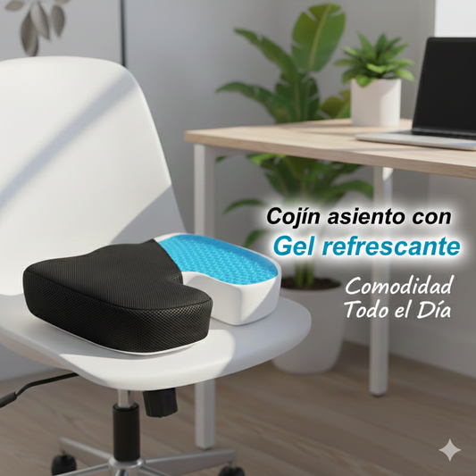 Cojin Asiento Con Capa de Gel Refrescante + Funda
