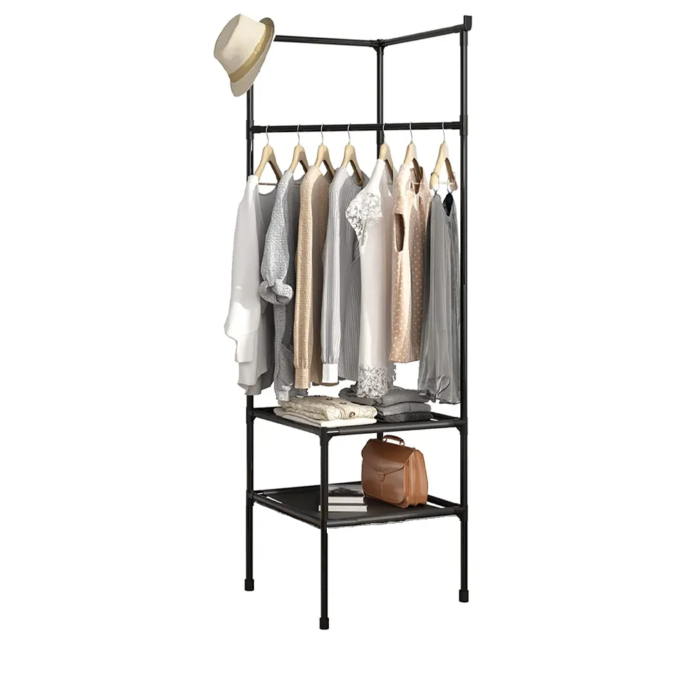 Organizador Estante almacenamiento de ropa multifuncional para el hogar, estantería triangular para dormitorio - compralo-peru