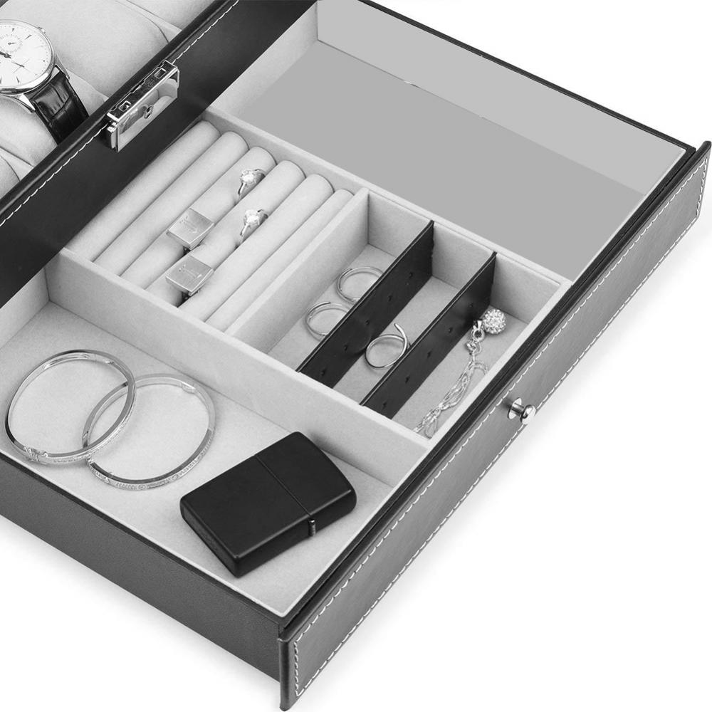 Cofre Porta Reloj Lentes y Joyas + Llave