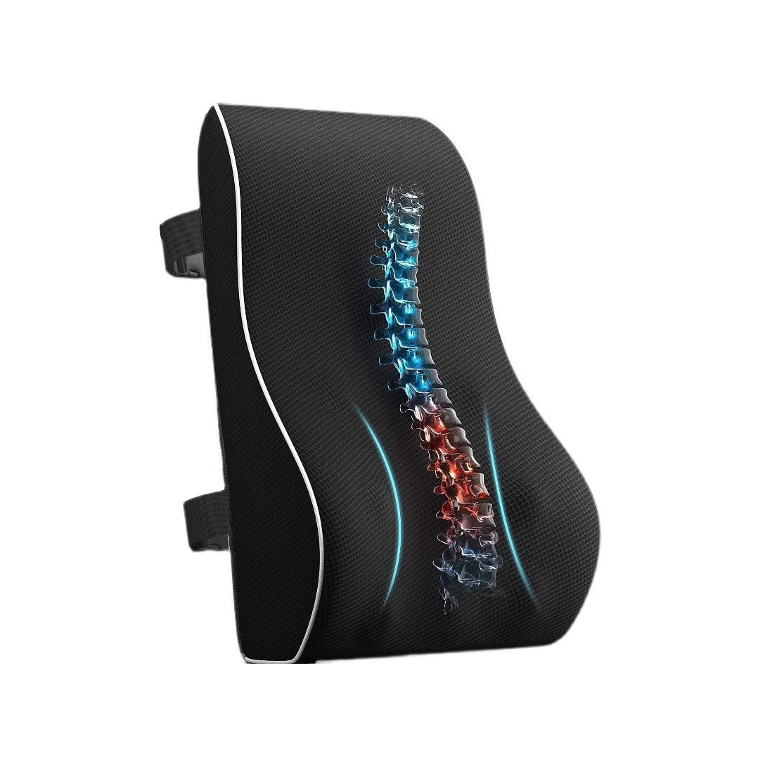 Cojin Lumbar Con Capa Gel Ortopédico Viscoelastico FUNDA NEGRO