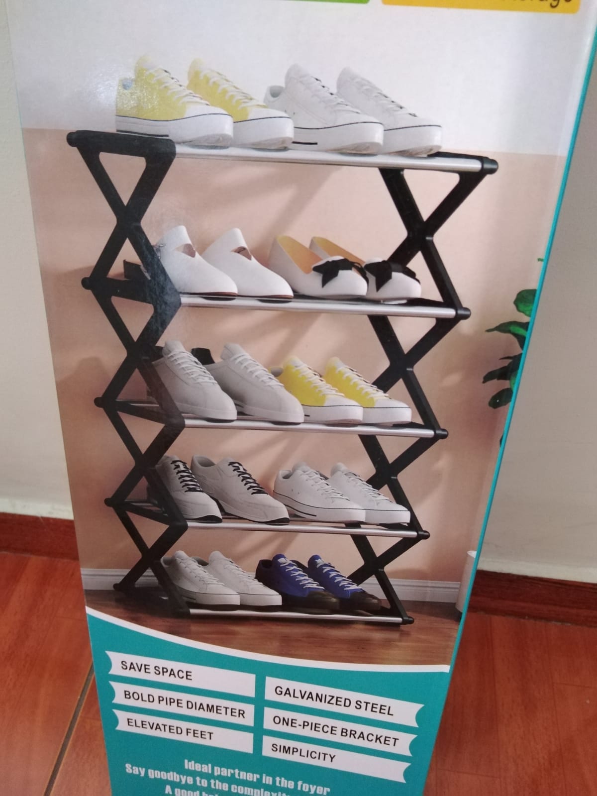 Zapatera organizador  forma de X  5 Niveles  armable 👟 👞