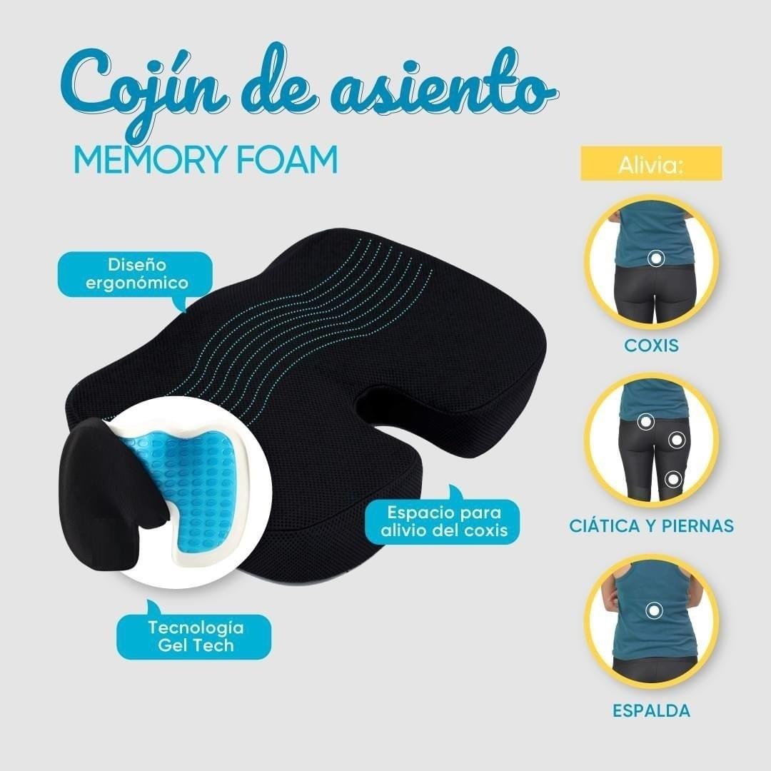 Cojin Gel Ortopédico C/memoria Viscoelástica + Funda Asiento U - SC002