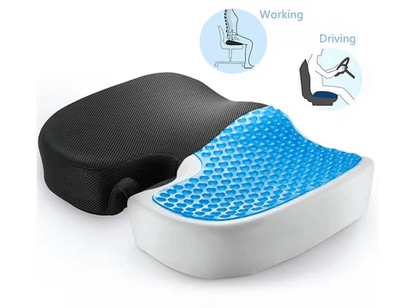 Cojin Gel Ortopédico C/memoria Viscoelástica + Funda Asiento U