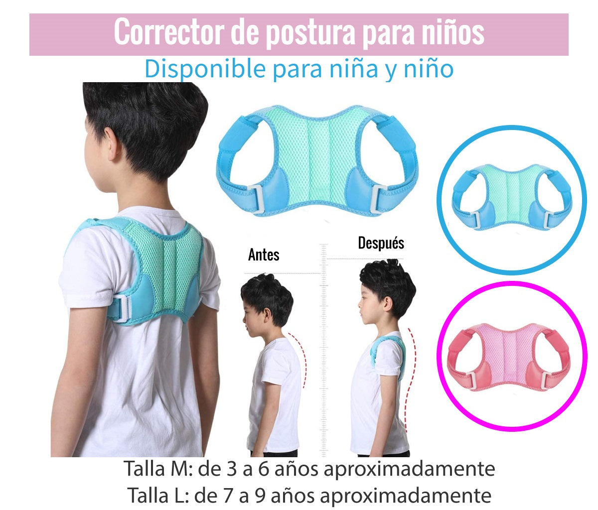 Corrector de postura para niños