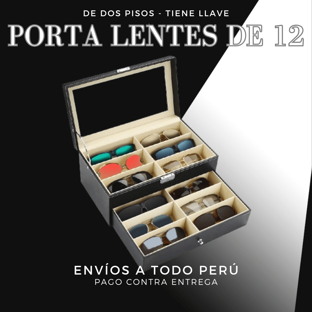 Porta Lentes de 12 Con llave